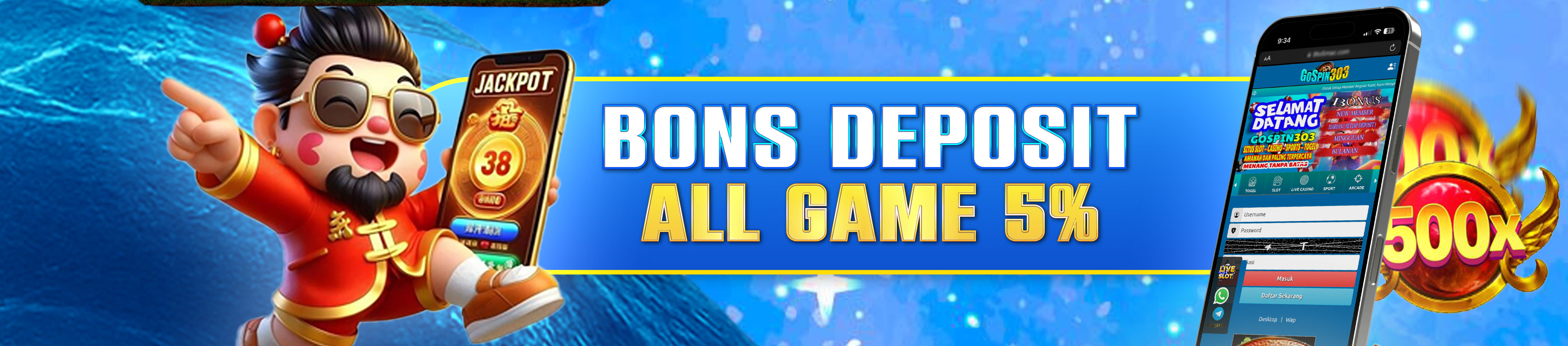  Bonus deposit harian Gsopin303